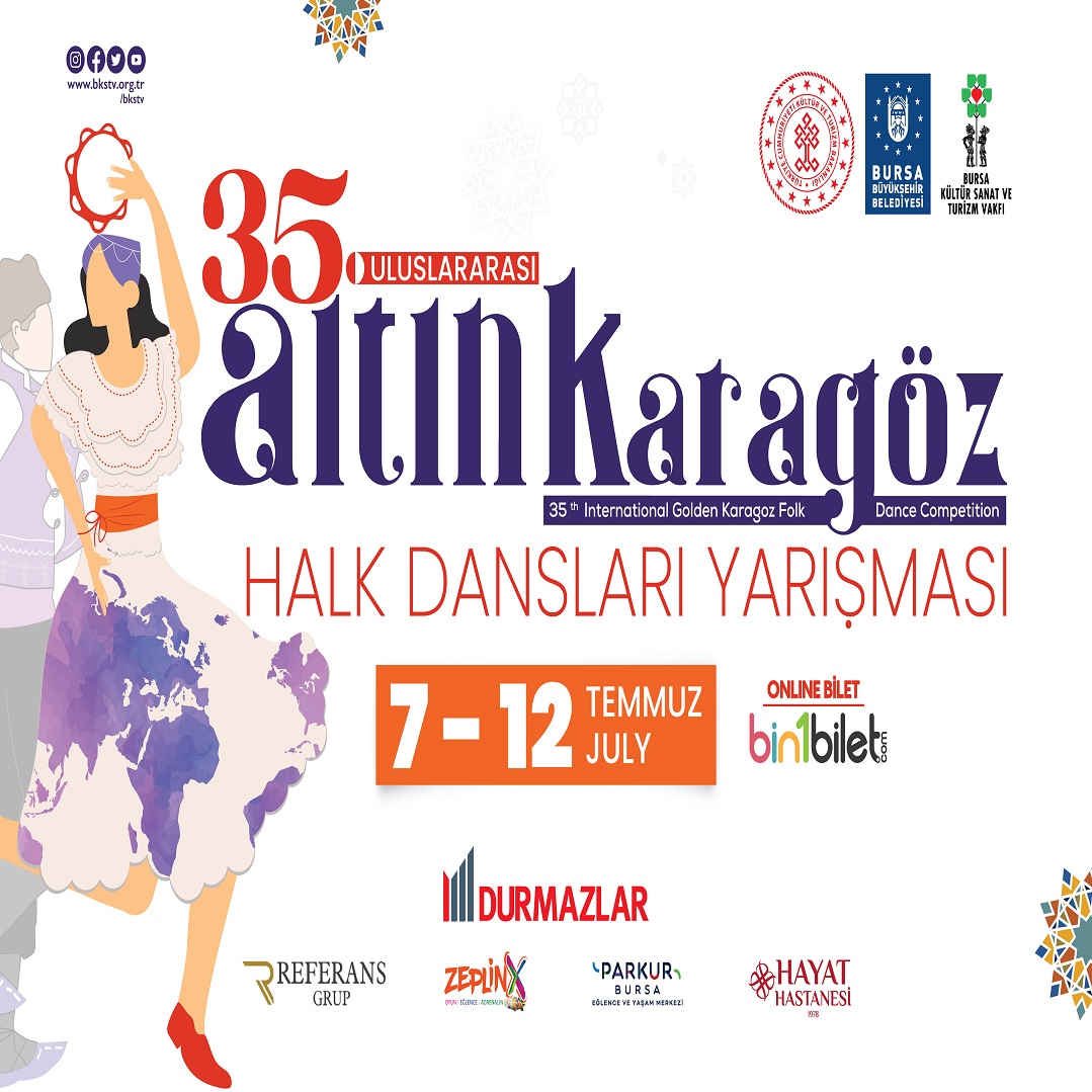 Bursa, Dans, 35. Uluslararası Altın Karagöz Halk Dansları Yarışması Final Programı